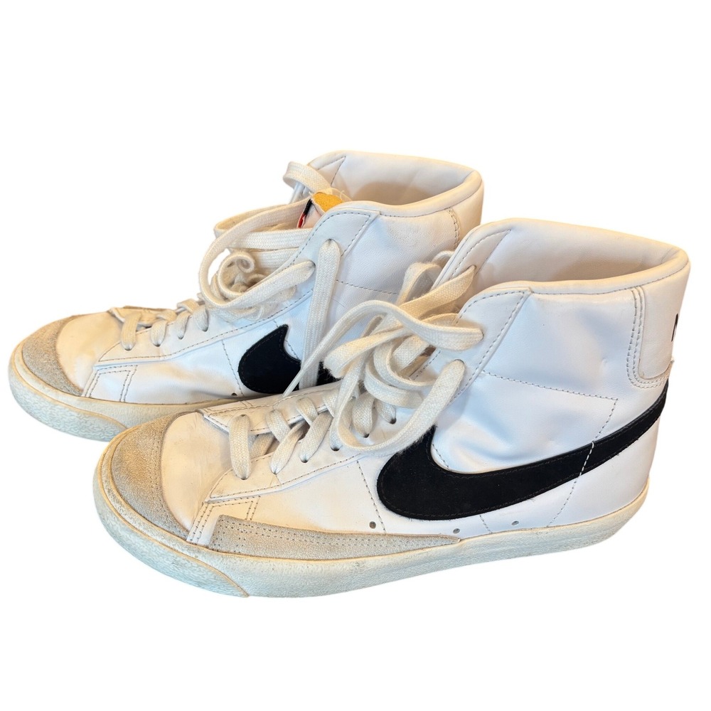 Nike Blazer Mid 77 Vintage White Black High Top Sneakers CZ1055-100 Mens 7
